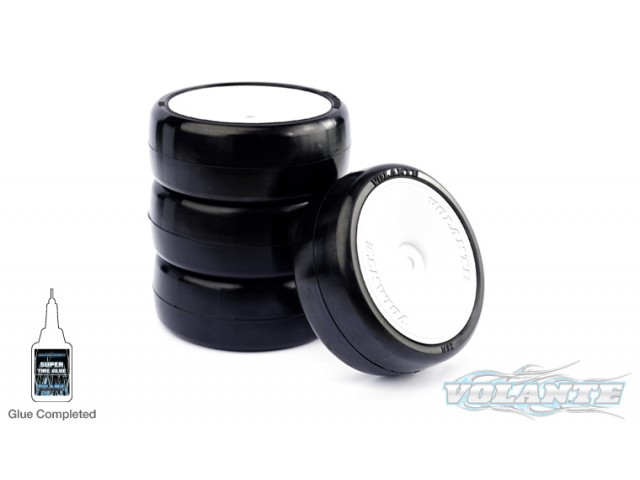 VOLANTE V9X 36R 1/10 TC Rubber Tire Pre-glued 4pcs (V9X-PG36R)