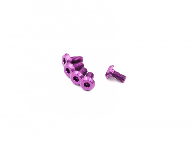 Destiny - M3x8mm 7075 Alum Low Profile BH Screw, Purple, 5 pcs (D50012)