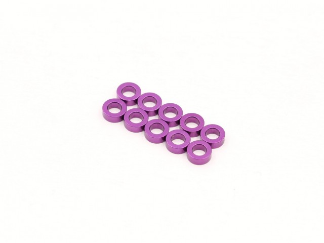 Destiny - 3x5.5x2mm Aluminum Spacer (Purple), 10 pcs (D52015P)