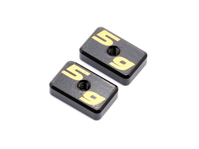 Radtec - CNC Machined Precision Balancing Chassis Weights, 5g x2, Black (AC-40001K)