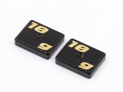Radtec - CNC Machined Precision Balancing Chassis Weights, 10g x2, Black (AC-40002K)