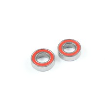 Radtec - 5x10x3mm High Grade Ball Bearings, 2 pcs, Red Rubber Seal (BB-10001)
