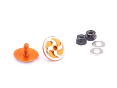 Radtec - Aluminum Rear Wing Support with 2mm Hex (L), Orange (BA-10026)