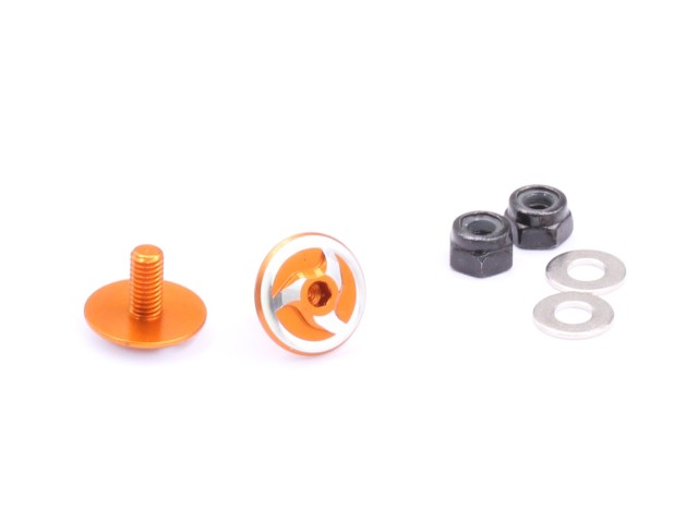 Radtec - Aluminum Rear Wing Support with 2mm Hex (S), Orange (Fit Zoo) (BA-10029)