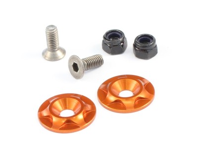 Radtec - Aluminum Touring Car Rear Wing Support Set, Orange (BA-10006)