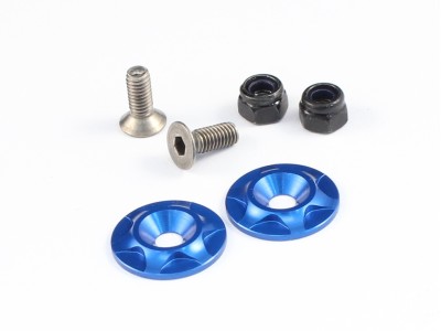 Radtec - Aluminum Touring Car Rear Wing Support Set, Blue (BA-10008)