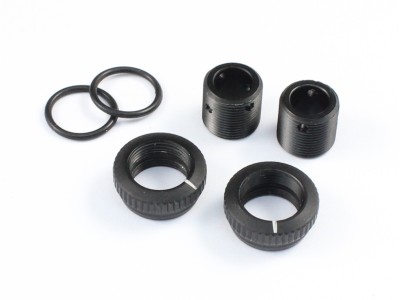 Radtec - Aluminum Body Height Fine Adjuster Set for 1/12, Black (BA-10018)