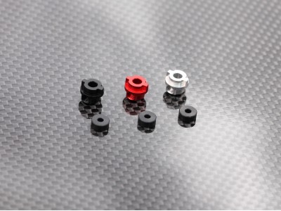 Radtec - Mini-Z MR-03/04 Left Wheel Hub with POM Bushing, Black (PC-20013K)