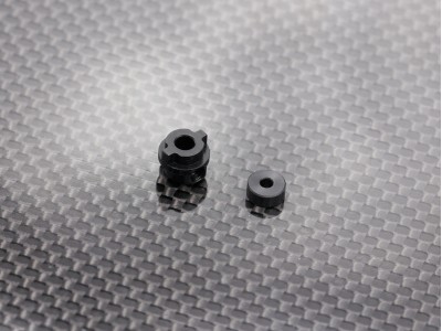 Radtec - Mini-Z MR-03/04 Left Wheel Hub with POM Bushing, Black (PC-20013K)