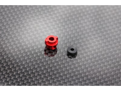 Radtec - Mini-Z MR-03/04 Left Wheel Hub with POM Bushing, Red (PC-20013R)