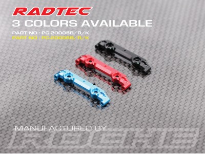 Radtec - Mini-Z MR-04 Front Upper Arm Mount, Wide Chassis, 1 Deg Camber (PC-20006)