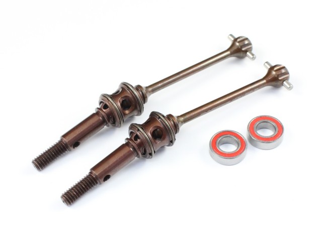 Radtec - T4 50mm "PREMIUM" Steel Double Joint Drive Shaft Set, Rear (XR-10005)