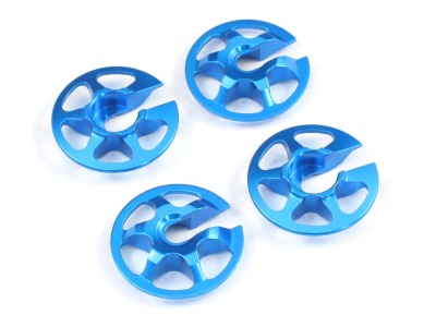 Radtec - Aluminum Lightweight Spring Retainers, 4 pcs, Blue (YK-10001)