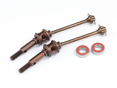 Radtec - BD7 44mm "PREMIUM" Steel Double Joint Drive Shaft Set, Rear (YK-10006)