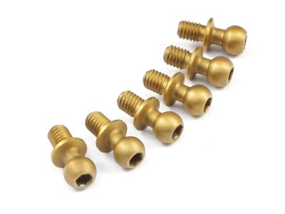 Radtec - Hard Coated Aluminum Hex Socket Rod End Balls (4.3x10mm), 6 pcs (YK-10013)
