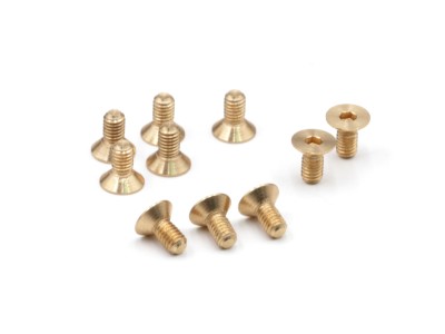 Radtec - M3x6mm Brass Hex Flat Head Screw, 10 pcs (AC-30016)