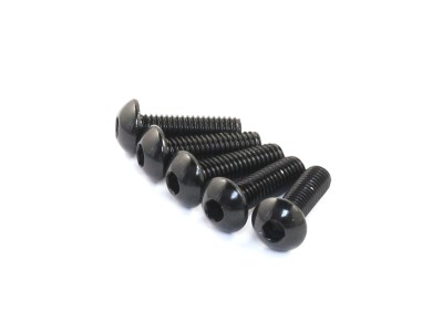 Radtec - M3x10mm Aluminum Button Head Screw, Black, 5 pcs (AC-30004)