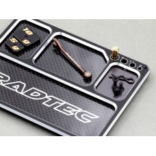 Radtec - Aluminum/Graphite Lightweight Parts Tray with magnet, Black/Silver (AC-20009)