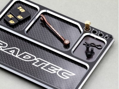 Radtec - Aluminum/Graphite Lightweight Parts Tray with magnet, Black/Silver (AC-20009)