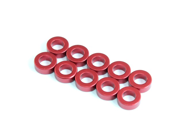 Roche - Aluminum Spacer 3x5.5x1mm, Red (510029)