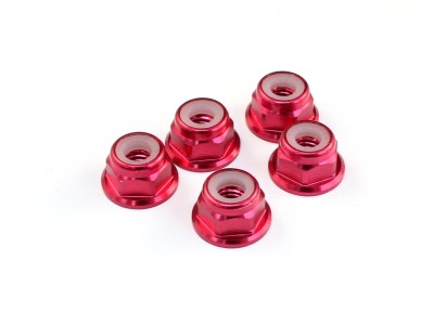 Roche - M4 Aluminum Locknut (Red), 5 pcs (510004)