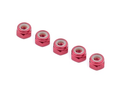 Roche - M4 Aluminum Locknut (Red), Thin, 5 pcs (510023)