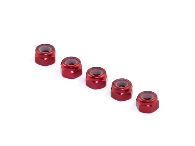 Roche - Aluminum M3 Locknut, Red, 5 pcs (510049)