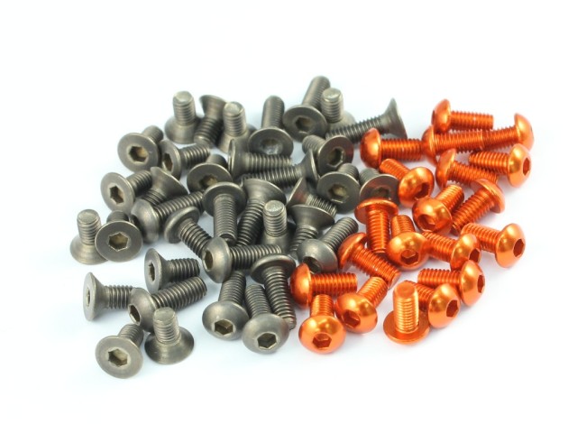 Roche - Titanium and Aluminum Screw Set for Xray T4-2014, 86 pcs (TS-CB8)