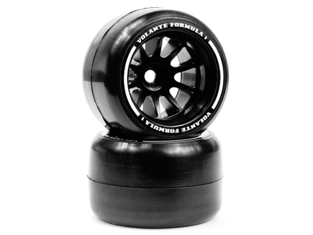 VOLANTE F1 Rear Rubber Slick Tires Asphalt Super Soft Compound Preglued (VOL-VF1-ARSS)